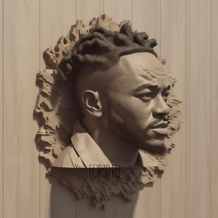 Kendrick Lamar 2 stl model for CNC